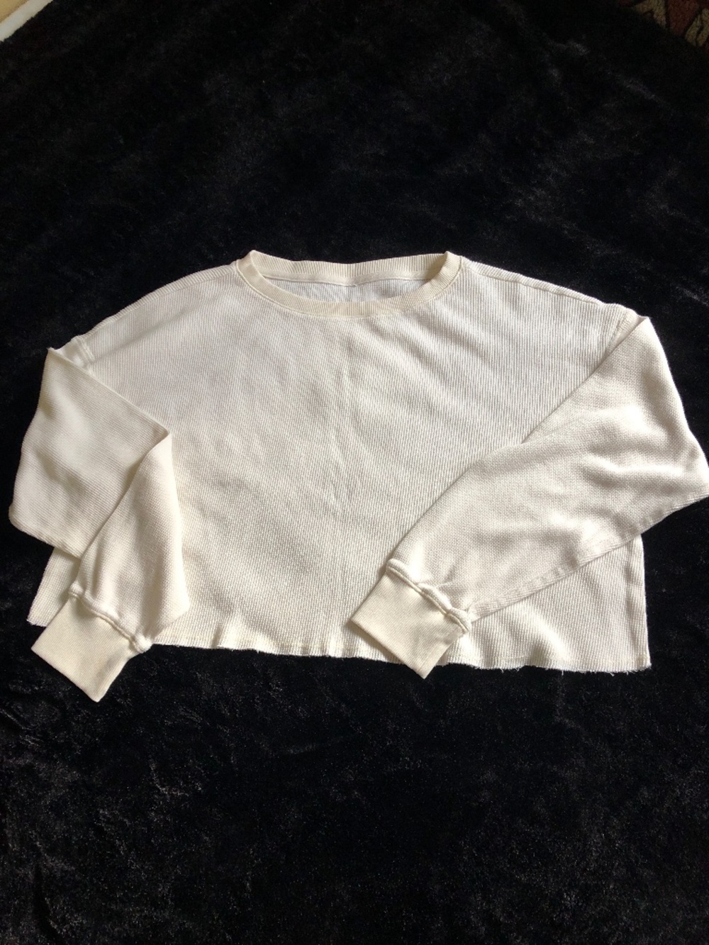 Garage Waffle knit crew neck,